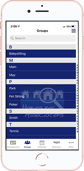 DirectorySpot groups on smartphone